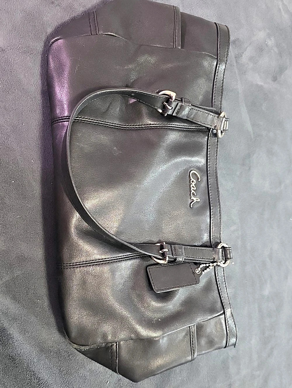 Coach Black Leather Shoulder Bag